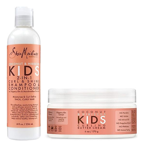 Shea Moisture Coconut & Hibiscus Kids Combo Pack - Includes