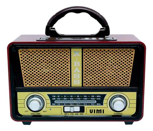 Bocina Retro Vintage Usb Bluetooth Recargable Mp3 Radio Fm