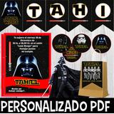 Kit Imprimible Candybar Stars Wars Darth Vader Personalizado