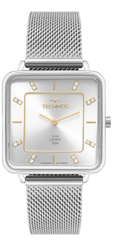 Relógio Technos Feminino Slim Prata - Gl22aj/1k