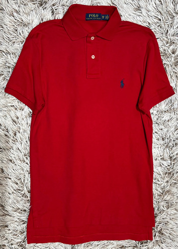 Playera Polo Ralph Lauren Roja Manga Corta Para Hombre Xs