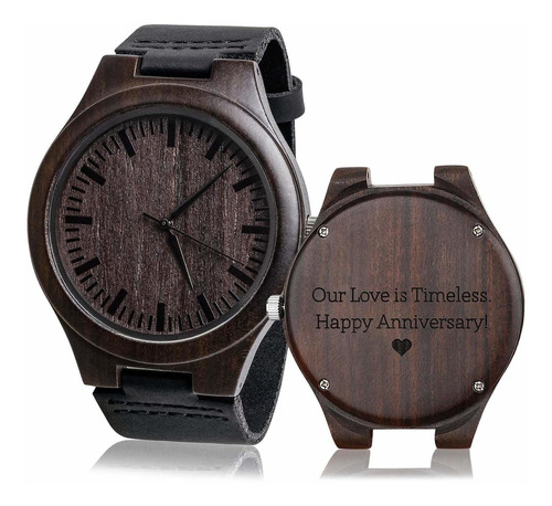 Relojes De Madera Grabados Personalizados Para Hombres Liger