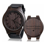 Relojes De Madera Grabados Personalizados Para Hombres Liger