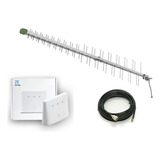 Kit Rural Alto Ganho 4g+ | Roteador Wifi Modem Cabo & Antena