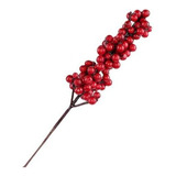 20 Ramas Decorativas Artificiales De Frutos Rojos Con Base R