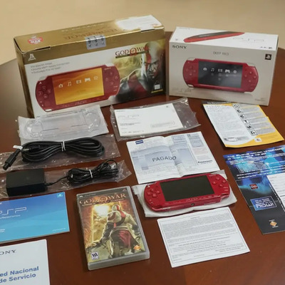 Psp Slim Lite Roja Edición Gow Chains Of Olympus Cib Retromx (Reacondicionado) | Meses sin interés