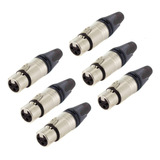 Neutrik® Nc3fxx® 6 Conectores Xlr Plata Hembra Nuevo 