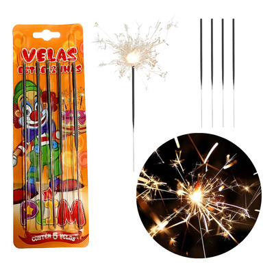 100 Vela Estrelinha Faísca Palito Estrela Aniversário Festas