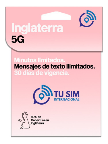 Sim Card Internacional Inglaterra 25 Gb Navegacion Total 