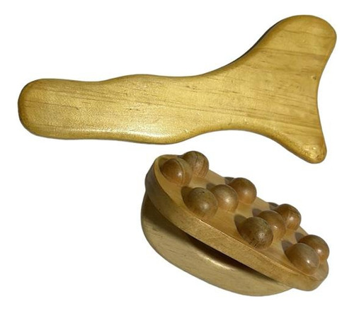 Wuasha Gua Sha Set Masejador De Madera