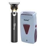 Trimmer Inalámbrica Duga D410 +afeitadora Kemei Profesional