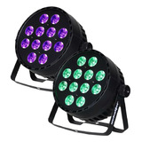 Cañon Led 12x12w Rgb Ultravioleta Luz Negra 2 Pz Msi 