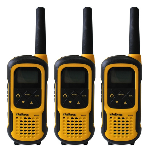 Rádio Com Intelbras Rc4102 Waterproof C/ 3 Rádios 1 Carregad