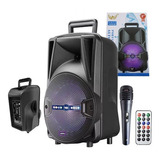 Caixa De Som Potente Amplificada  +1000w Microfone Karaoke