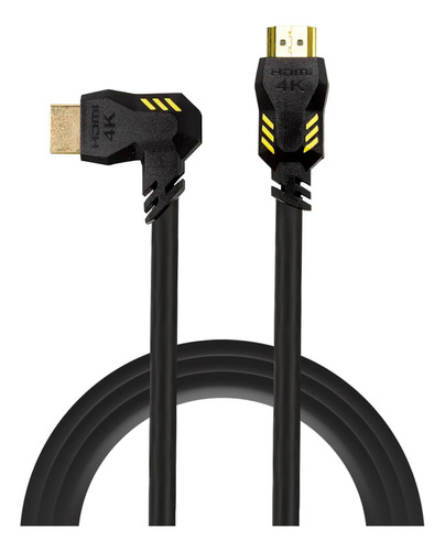 Cabo Hdmi Gamer 90 Graus 2.0 4k 3d 3 M Alta Resolução Gold