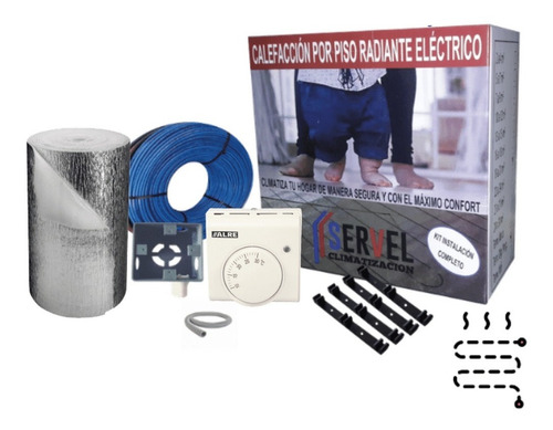 Piso Radiante Eléctrico, Kit Completo De 19 A 21 M2 Tm