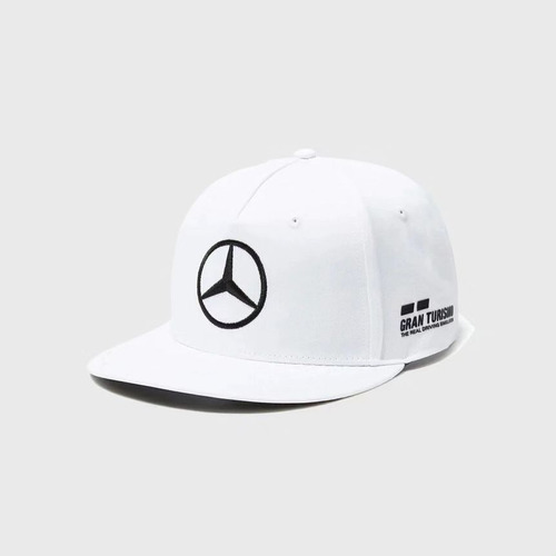 Jockey Mercedes Benz F1 Lewis Hamilton Blanca Gorra Plana