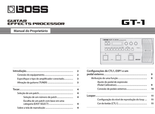 Manual Boss Gt-1  Português