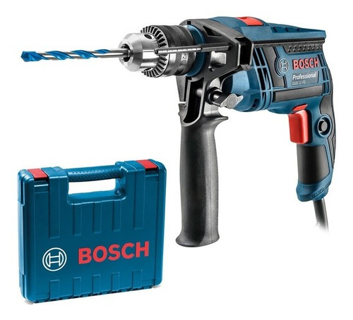 Taladro Percutor Bosch Model Gsb 13 Re - 650w Color Azul