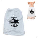 Roupa Pet Cachorro Dog Gato Personalizada Sua Foto Estampa