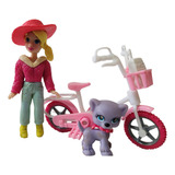 Polly Pocket Com Littlest Pet E Bicicleta - Mattel (bp 23)