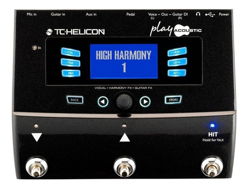 Pedal De Efecto Tc Helicon Play Acoustic  Negro