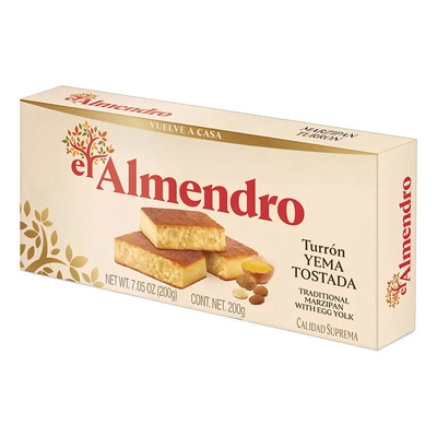Turrón El Almendro Con Yema Tostada Sin Gluten 200g Origen Español | Envío gratis