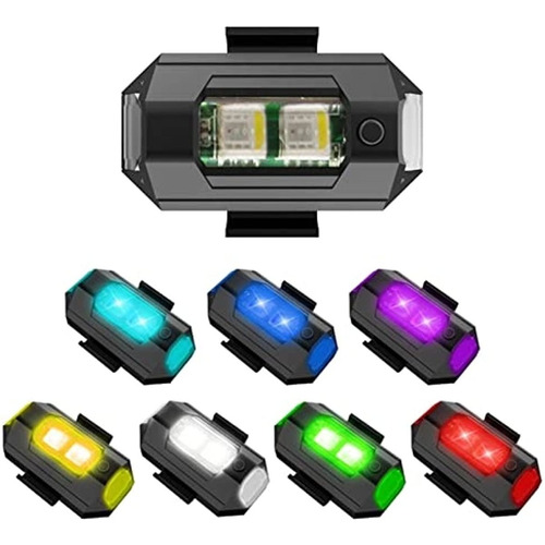 Luz Estroboscópica Led De Emergencia Para Moto,dron,2 Uds.