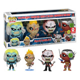 Funko Pop Iron Maiden 4 Pack Glows Ae Exclusive Eddie