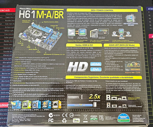 Placa Mãe Asus H61m-a/br