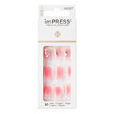 Uñas Adhesivas Kiss Impress Nails - N° Im128x Rosewood