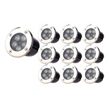 10 Focos Led Piso 5w Exterior Embutido Cálido/frío - Sumatel