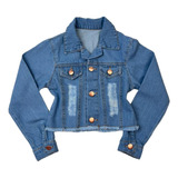 Jaqueta Jeans Infantil Destroyed Mini Diva Blogueirinha Moda