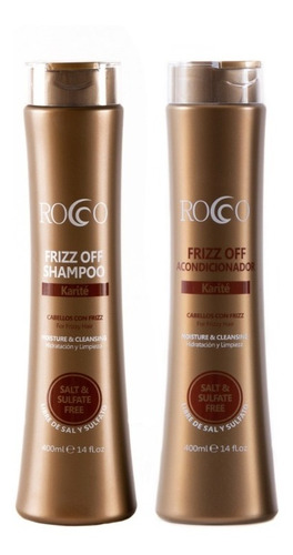 Shampoo + Acondicionador Rocco Anti Frizz 400ml