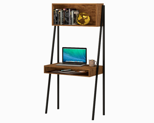 Mesa Escrivaninha Home Office Vintage Pratic Com Nichos 