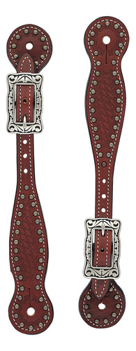 Weaver Leather Basketweave Bridle Leather Spur Straps, Casta