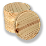 Plato Redondo Tabla Asado Madera Pino 22 Cm X10 Unidades