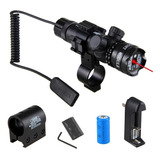 Mira Laser Vermelho 2 Acionador +bateria Caça Rifle Carabina