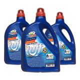 Kit 03 Sabao Liquido Concentrado Tuff Clear 3lts P/ Roupas