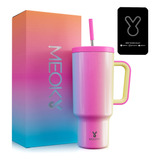 Meoky Vaso 40oz Con Asa, Taza De Viaje De Acero Inoxidable