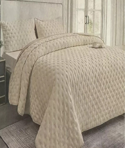 Cubrecama 2 Plazas Y Media Reversible Queen Size  2 Fundones