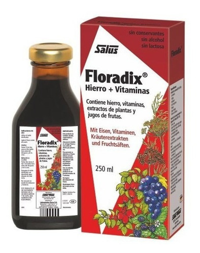 Floradix Hierro 250 Ml Niños Y Adultos| Salus Sabor Fruiti