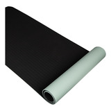 Colchoneta Mat Yoga Waterdog 180 X 66 Cm 6 Mm Eva + Funda Color Verde Agua Con Negro