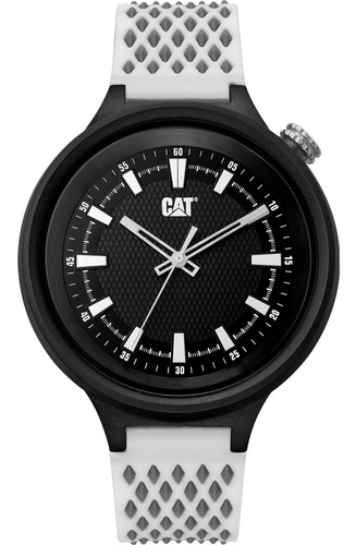 Reloj Hombre Cat Ll.111.22.1 Cuarzo Pulso Blanco En Silicona