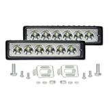 Par De Faros Tipo Barra Tunelight 6 Leds 4x4/moto/jeep 24w