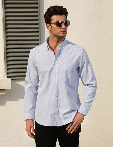 Camisa Casual De Algodón A Rayas Para Hombre Casey Kevin | MercadoLibre