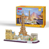 Cubic Fun Rompecabeza 3d Vista De La Ciudad Paris 114 Piezas