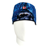 Gorro Quirúrgico Antifluido + Lanyard Batman Azul Dc Comics