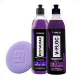 Restaurax Revitalizador + Shampoo Automotivo V-floc Vonixx