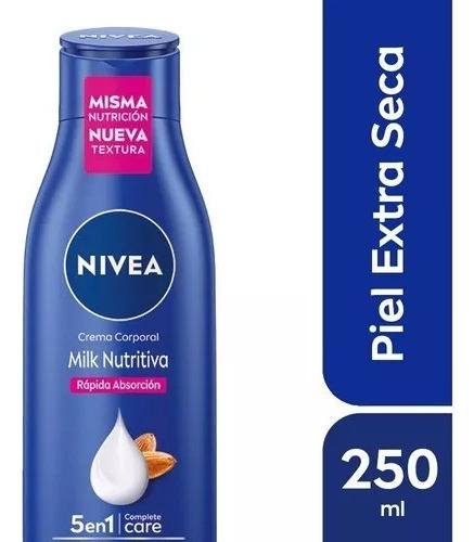 Crema Nivea Body Milk Piel Seca 250 Cc